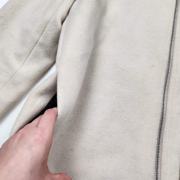 Marc New York Andrew Marc Wool Blend Coyote Fur Hooded Winter Coat size 4 - Picture 6 of 11